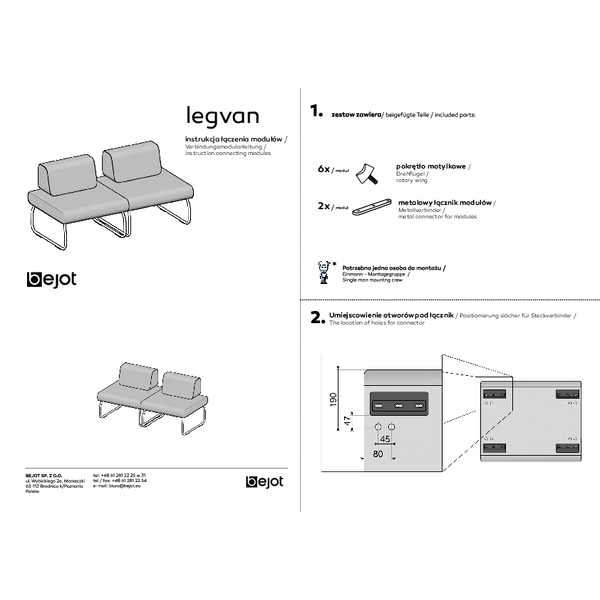 legvan - installation manual